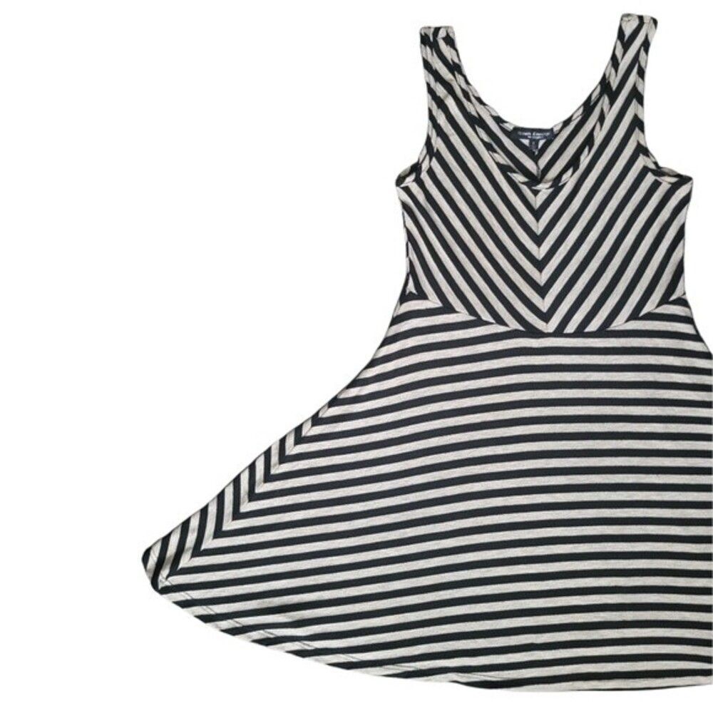 Green Envelope Black & Tan Summer Dress - L